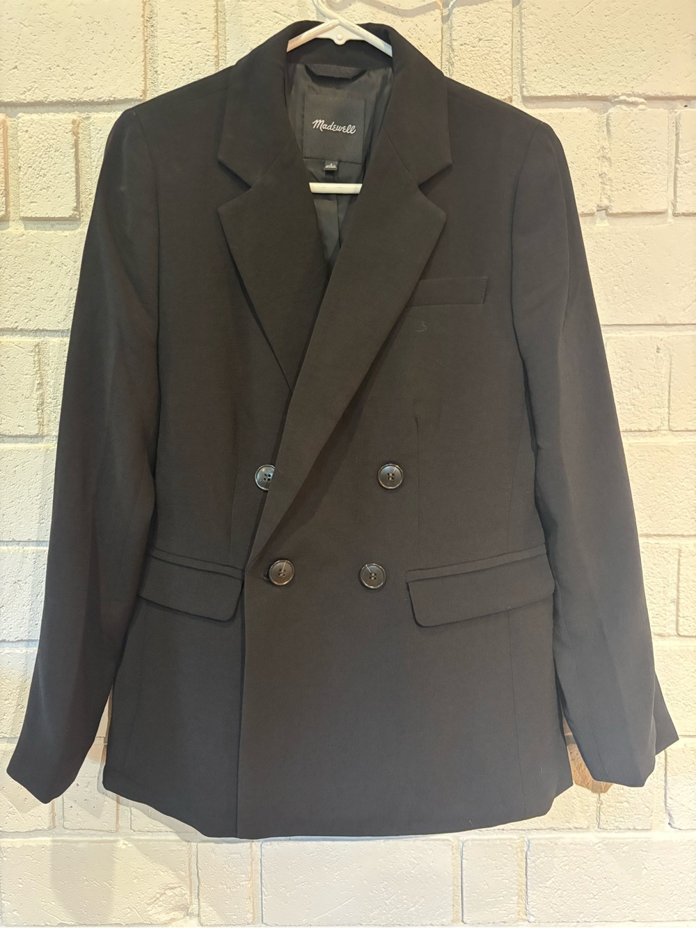 Madewell Black Women's Blazer with Notch Lapel